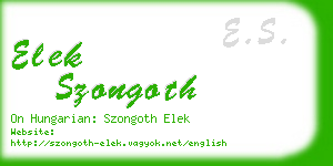 elek szongoth business card